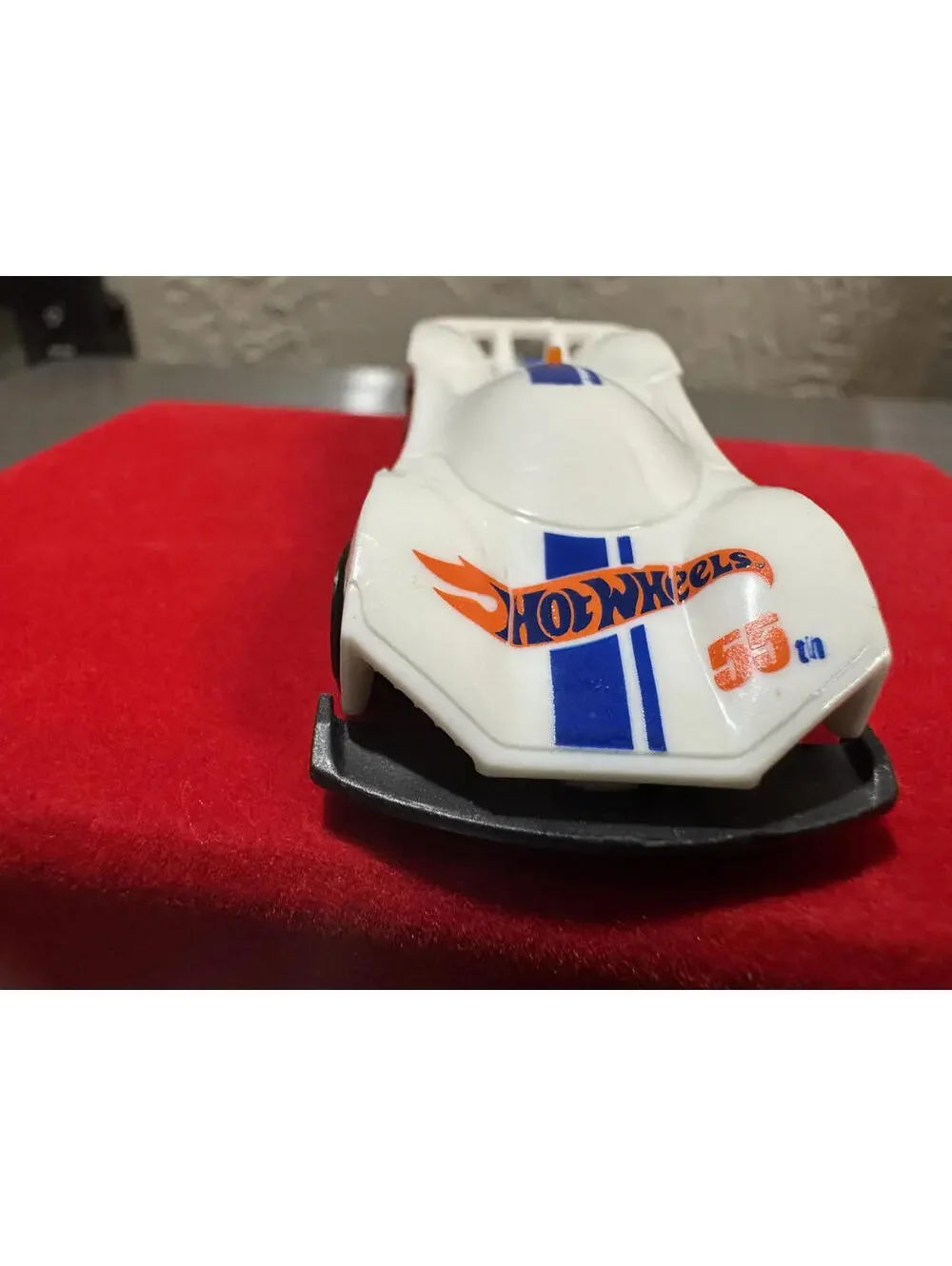 Hot Wheels White and Blue Racing Car Toy #55 Turbine Sublime